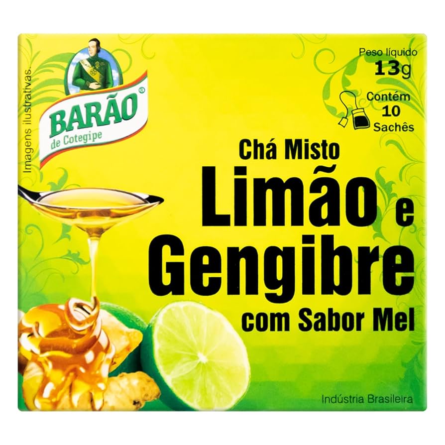 [BEB-0100] Barão Chá Misto Limão, Gengibre e Mel 13g
