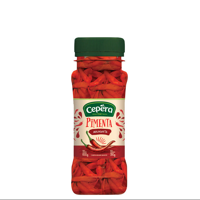 [MER-0230] Cepêra Pimenta Malagueta Vermelha em Conserva 100g