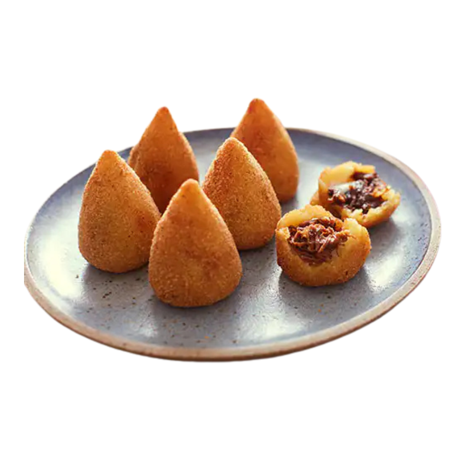 [SAL-0050] Beef Rib Coxinha with Catupiry 20un (Brazilian croquette)