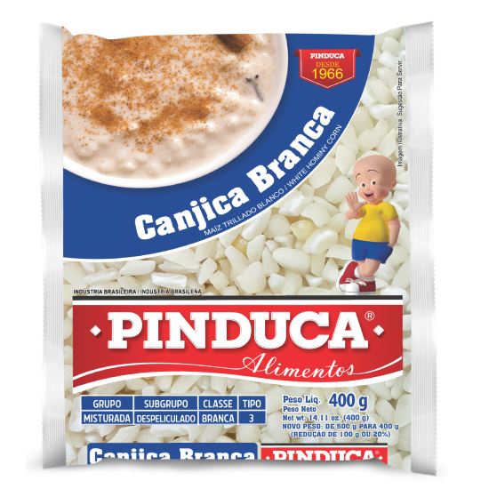 [MER-0600] Pinduca Witte Canjica 400g (gepelde maïs voor dessert)