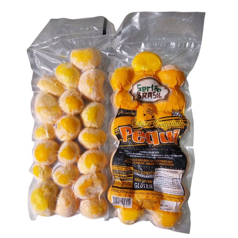 [SAL-0450] Sertão Brasil Diepgevroren Hele Pequi met Pit 500g (Braziliaanse pequivrucht)